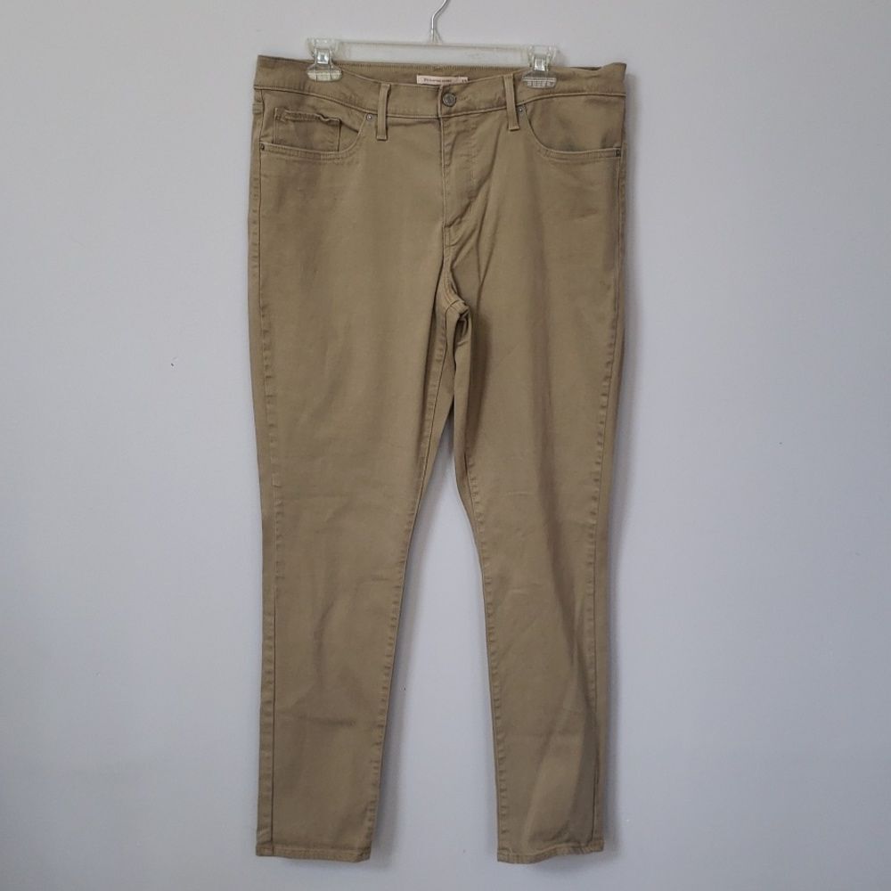 Levi`s 311 Shaping Skinny Jeans Women's Stretch Sueded Cotton Twill Tan Pant